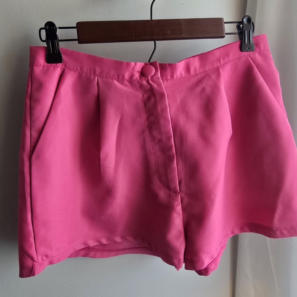 SHEIN High-Waisted Tailored Shorts Bundle – Size M (US 6) – Pink & Royal Blue